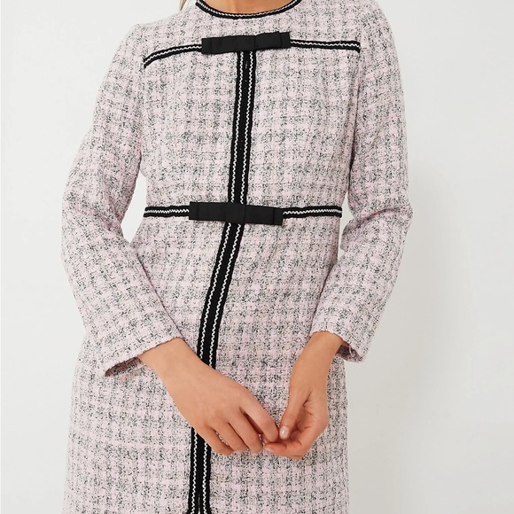 Pomander Place Pink Bow Tweed Brigitta Dress - Picture 4 of 6